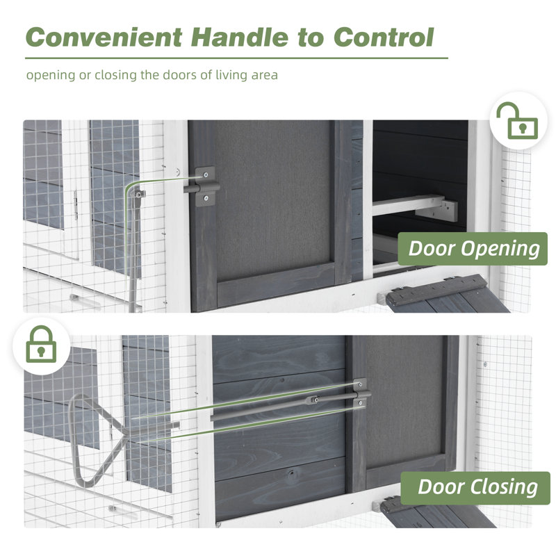 Archie & Oscar™ Flitwick Chicken Coop with Chicken Run For Up To 4